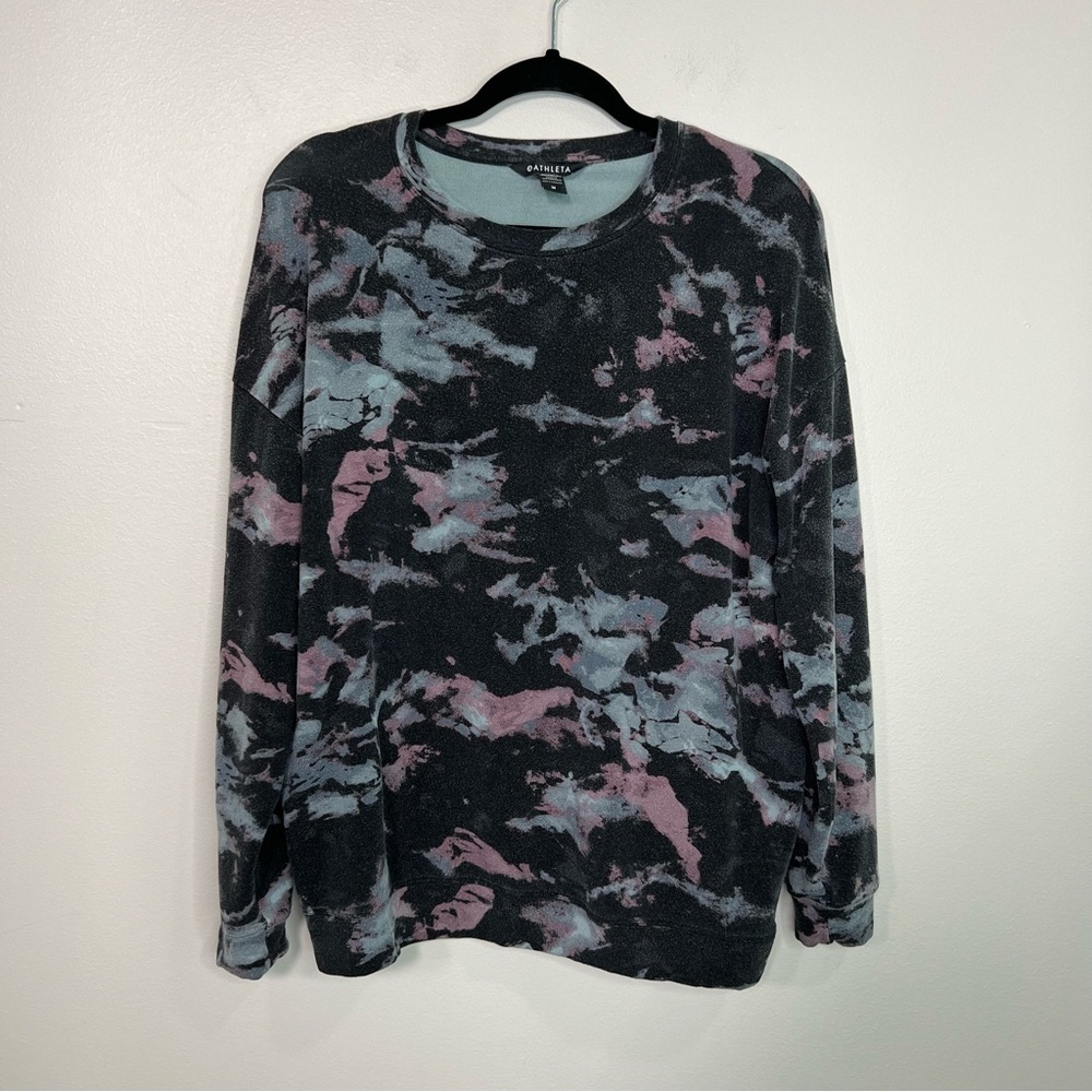 Athleta Balance Patterned Pullover Sweatshirt Top… - image 2